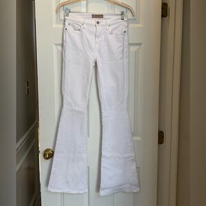 7 For All Mankind Luxe Vintage HW Ali Slim Bootcut White Jeans Women’s 28